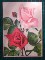 CARTE À COLLECTIONNER, FLEURS, ART : Magnifique Peinture D Beau Bouquet De  Belles Fleurs, Couleurs Pastel. Nature Morte - Fleurs