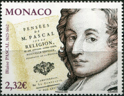 Monaco 2023. 400th Anniversary Of The Birth Of Blaise Pascal (MNH OG) Stamp - Unused Stamps