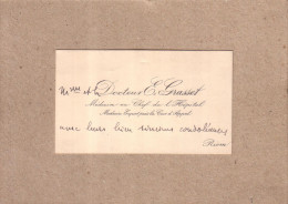 Delcampe - PUY DE DÔME - RIOM - CARTE SUITE DEUIL , DOCTEUR E. GRASSET , MEDECIN EN CHEF DE L'HÔPITAL - Obituary Notices