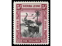 ** SIERRA LEONA. 5 S. Negro Y Violeta. S.G. 178. Yv.148. Cat. +225€. - Other & Unclassified