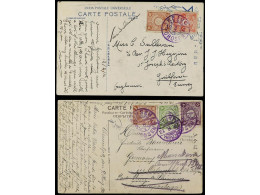 COREA. 1914-21. 2 Cards Of Japanesse Occupation. - Other & Unclassified