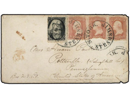 PERU. 1866 (14-Nov.). CALLAO A U.S.A. Sobre Con Todo El Contenido Escrito Por Un Marinero A Bordo Del U.S.S. DAKOTA Fran - Other & Unclassified