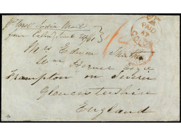 COLONIAS INGLESAS. 1862. COLON (Panamá) A INGLATERRA. Sobre Circulado Con La Marca PAID/AT/COLON En Rojo Y Tarifa Manusc - Other & Unclassified