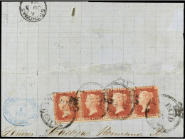 COLONIAS INGLESAS. 1871. Gran Fragmento De Carta Salida De LA GUAYRA Y Franqueada Con Una Tira De Cuatro Del Sello Britá - Other & Unclassified