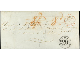 COLONIAS INGLESAS. 1861. JACMEL (Haiti) A NEW YORK. Sobre Circulado Con La Marca PAID/AT/JACMEL, Tarifa Manuscrita '8d'  - Other & Unclassified