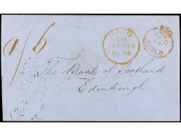 COLONIAS INGLESAS. 1854. TOBAGO A EDIMBURGO (Escocia). Envuelta De Carta Sin Las Dos Solapas Laterales, Marca PAID/AT/TO - Other & Unclassified