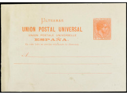 FILIPINAS. 3 Ctvos. Rosa, Al Dorso Manuscrito 'Muestra De Tarjeta De La Unión Postal Universal De 3 Ctvos. De Peso, Fili - Other & Unclassified
