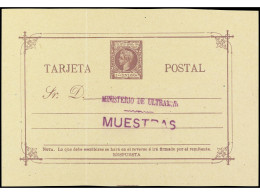 FILIPINAS. 2 Ctvos. Violeta Con Tampón MINISTERIO DE ULTRAMAR/MUESTRAS En Violeta. Ed.14. - Other & Unclassified