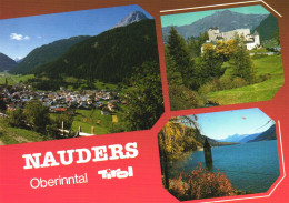 NAUDERS, TIROL, MULTIPLE VIEWS, ARCHITECTURE, MOUNTAIN, LAKE, CASTLE, TOWER, AUSTRIA, POSTCARD - Nauders