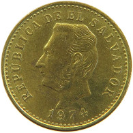 EL SALVADOR 2 CENTAVOS 1974 #s110 0377 - Salvador