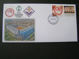 GREECE 2024 29-5-24 UEFA EUROPA CONFERENCE LEAGUE OLYMPIAKOS-FIORENDINA FDC.. - Lettres & Documents