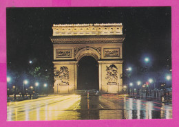 Delcampe - 312243 / France [75] Paris - Arc De Triomphe Night Under Arch Tomb Of Unknown Soldier Was Placed In 1920 PC 10.5 X 7.1 - Triumphbogen