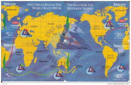 NEW ZEALAND(GPT) - Puzzle Of 4 Cards, Whitbread Round The World Yacht Race, CN : 182B-181B-C-D, Used - Puzzles