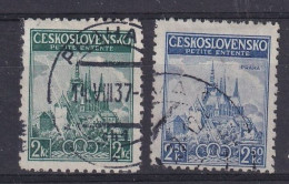 CZECHOSLOVAKIA 1937 - Canceled - Sc# 230, 231 - Gebraucht