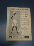 Supplément à L'Echo De La Mode N°33 Du 13/08/1961 - Une Jupe Plissée - - Patrones
