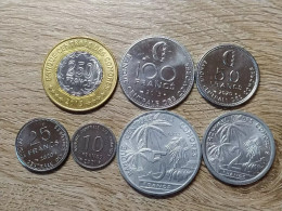 Comoros Set Of 7 Coins 250+100+50+25+10+5+2 Francs 1964-2020 - Comorre