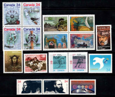 Canada 1986 Mi. 992-94,999-1012 Neuf ** 100% Personnalités,Explorations,Inventions - Unused Stamps