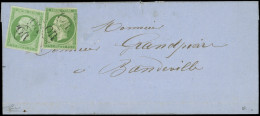 Let EMPIRE NON DENTELE - 12    5c. Vert, 2 Nuances Dt L'un Effl. En Angle, Obl. OR S. LSC Du 12/1/62,  TB. C - 1849-1876: Classic Period
