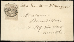 Let EMPIRE LAURE - 27A   4c. Gris, T I, Obl. Càd T15 NANCY 21/12/63 Sur Bande, TB/TTB - 1849-1876: Classic Period