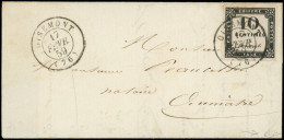 Let TAXE - 1   10c. Noir Litho, Obl. Càd T15 OISEMONT 17/2/59 S. LAC, Superbe - 1859-1959 Covers & Documents