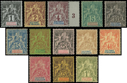 * ANJOUAN 1/13 : Série Groupe De 1892/93, TB - Other & Unclassified