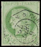 COCHINCHINE CG N°17 : 5c. Vert-jaune Obl. Càd Octog. CORR. D'ARMEES SAIGON 6/9/73, Belle Frappe, TB - Other & Unclassified