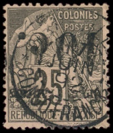 CONGO 5c : 10c. Sur 25c. Noir Sur Rose, T II, Surch. RENVERSEE, Pli, Sinon TB - Other & Unclassified