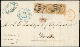 Let INDE CG N°3 PAIRE Et N°5 Obl. Los. 81 Pts + Càd Rouge COL.FRA.SUEZ 25/9/08 Et Càd Bleu BUREAU DE PONDICHERY 26/8/63  - Other & Unclassified