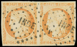 INDE CG N°13 : 40c. Orange, PAIRE Obl. Losange INDE, Très Jolie Pièce - Other & Unclassified