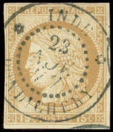 INDE CG N°19 : 15c. Bistre Obl. PONDICHERY 23/11/77, TTB - Other & Unclassified