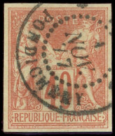 INDE CG N°27 : 40c. Rouge-orange Obl. PONDICHERY 1/11/77, TB - Other & Unclassified