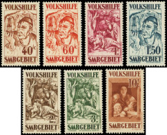 ** SARRE 141/47 : Oeuvres Populaires, TB - Unused Stamps