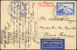 Let EMPIRE PA 36 : 2m. Outremer Obl. Friedrichshafen 31/7/29 S. CP, Cachet Zeppelin, Arr. Aux Etats-Unis Le 5/8, TB - Poste Aérienne & Zeppelin