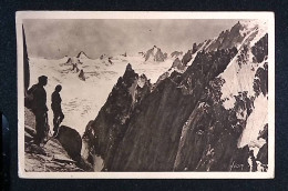 Delcampe - Cp, Sports, Alpinisme, Massif Du Mont Blanc,aiguille De Chamonix, Au Grépon, Dans La Descente Sur Le Col Des Nantillons - Alpinismus, Bergsteigen