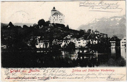 Schweiz Suisse 1904: Gruss Aus Buchs - Schloss Und Städtchen Werdenberg Mit ⊙ BUCHS 15.V.04 - Buchs
