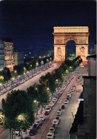 FRANCE - Paris - L'Arc De Triomphe - Les Champs Elysées Illuminés - Vue Générale - Voitures - Carte Postale Ancienne - Flugwesen