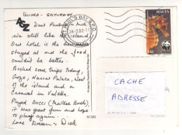 Delcampe - Timbre , Stamp  " WWF "  Hippocampe : Hippocampus Guttulatus ; Sur Cp , Carte , Postcard Du 24/03/2002 - Malta