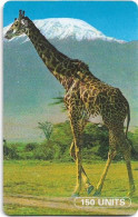 Tanzania - TTCL (Chip) - Giraffe, Cn. On Top Left, SC7, 150Units, Used - Tanzania