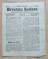 Delcampe - Hrvatska Zastava Pucke Novine Starceviceve Hrvatske Stranke Prava 1908 Br. 48  Croatia Ante Starcevic Newspaper - Sonstige & Ohne Zuordnung