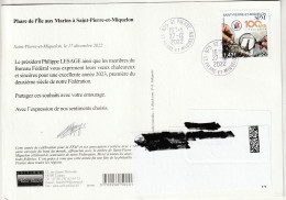 ## SPM 2022 > Souvenir Philatélique 100 Ans De La FFAP - Lettres & Documents