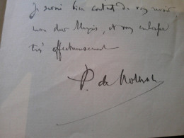 LAS Pierre DE NOLHAC NE AMBERT PUY DE DOME (1859-1936) Poète PARNASSIEN INSTITUT DE FRANCE LETTRE AUTOGRAPHE 1926 - Scrittori