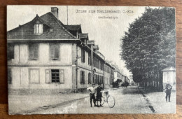 Neubreisach - Neuf-Brisach - Artilleriedépôt Animée Bicyclette Et Soldat - A Circulé Le 1.1.11 - Neuf Brisach