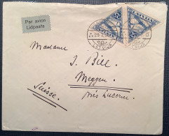 Delcampe - Latvia RIGA UDPASTS 1936 Air Post PAR AVION/LIDPAST Cover>Meggen Schweiz (AIRMAIL Latvija Lettland Brief - Latvia