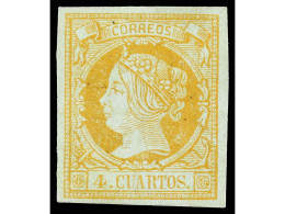 * ESPAÑA. 4 Cuartos Amarillo. Buen Ejemplar. Ed.52. - Other & Unclassified