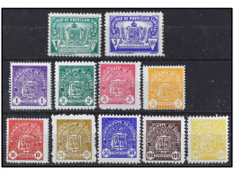 ** ESPAÑA: FISCALES. AYUNTAMIENTO DE CÁCERES. Serie De Once Ejemplares (1940 Ca.). - Other & Unclassified