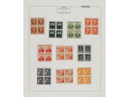 LOTES Y COLECCIONES. ESPAÑA. Conjunto Montado En álbum Edifil Con Hojas Neutrales Del Período 1936-1951 Con Series Compl - Other & Unclassified