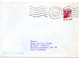 Delcampe - 65918 - Island - 1983 - 400Kr Rind EF A DrucksBf REYKJAVIK -> Westdeutschland - Kühe