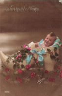 FETES VOEUX - Joyeux Noël - Berceau Décoré - Carte Postale Ancienne - Kerstman