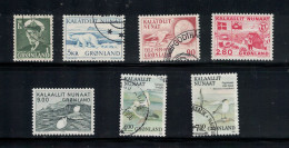 PETIT LOT DE 7 TIMBRES, GROËNLAND, MAJORITE OBLITERES, COTE 15€ - Autres & Non Classés