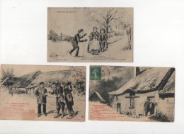 Delcampe - à Travers Le Morvan - 3 CPA - Confusion - Sourire Du Morvan - Dessins De Rougé Et Gervais - - Bourgogne